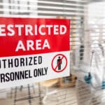 Panneau signalétique en entreprise